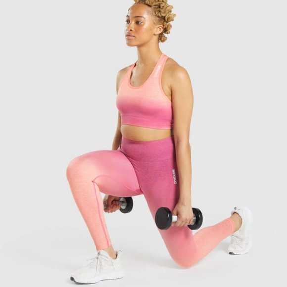 GYMSHARK ADAPT OMBRE SEAMLESS LEGGINGS- MEDIUM - Picture 4 of 7